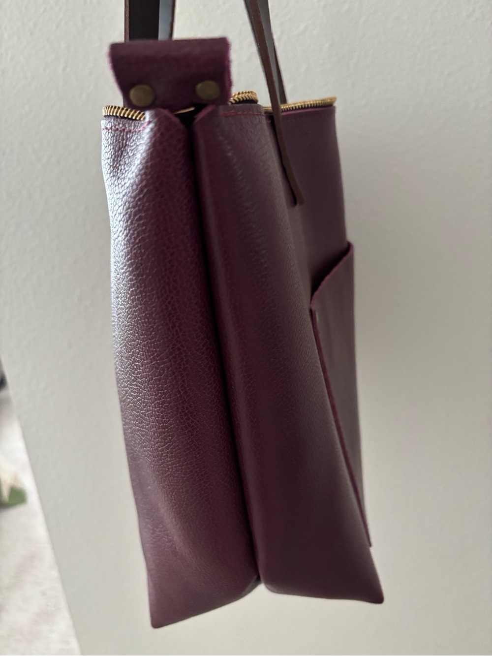 Portland Leather Goods large tote with zipper - Picture 6 of 9